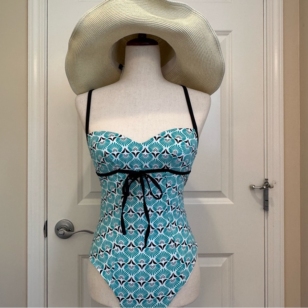 Max Mara Label-cut ‘Cartia’ Printed Swimsuits Size: Medium US6 Spring/Summer